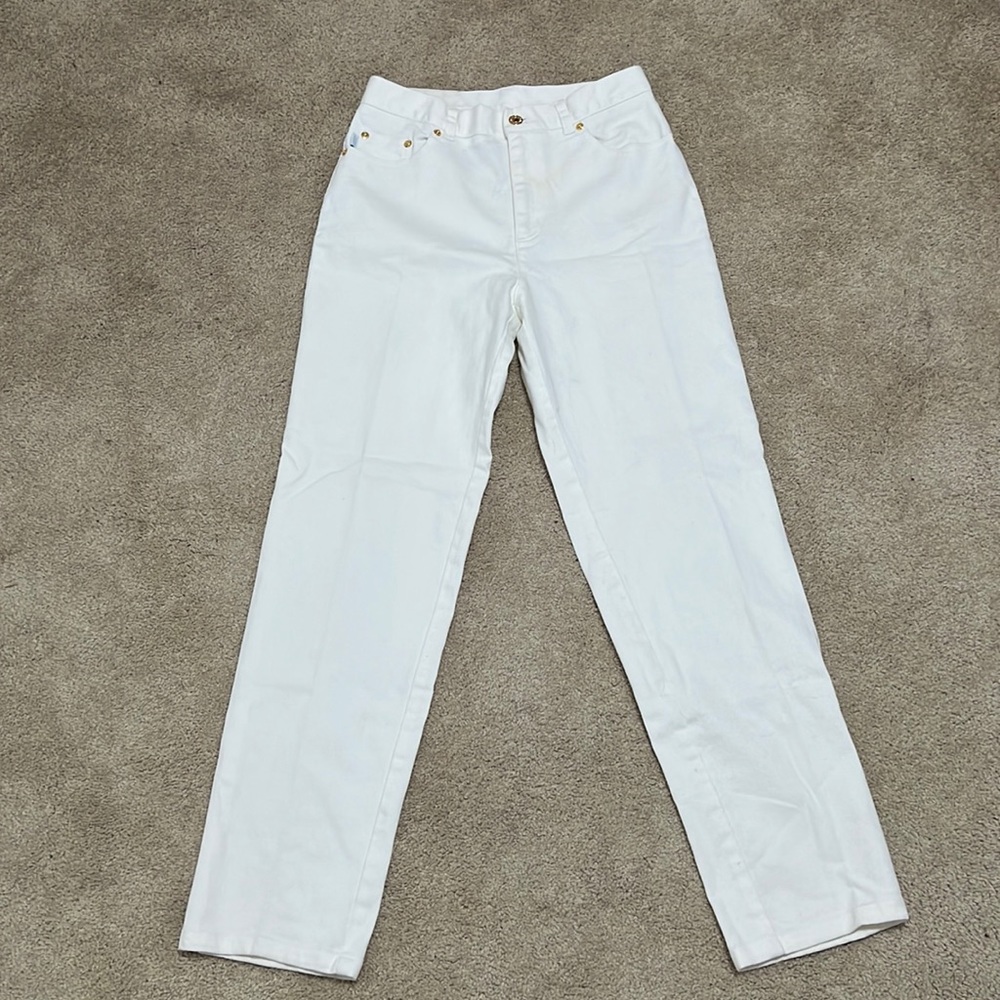 Ralph Lauren white denim jeans high waist size 6